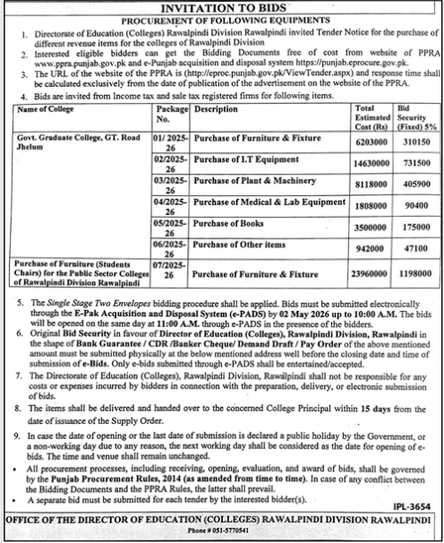 Procurement of Vertical Order Pickers, Capital Dredging Services and Mobile Telecommunication Van (MTV) for Directorate of Procurement (Navy) - Directorate of Procurement (Navy)